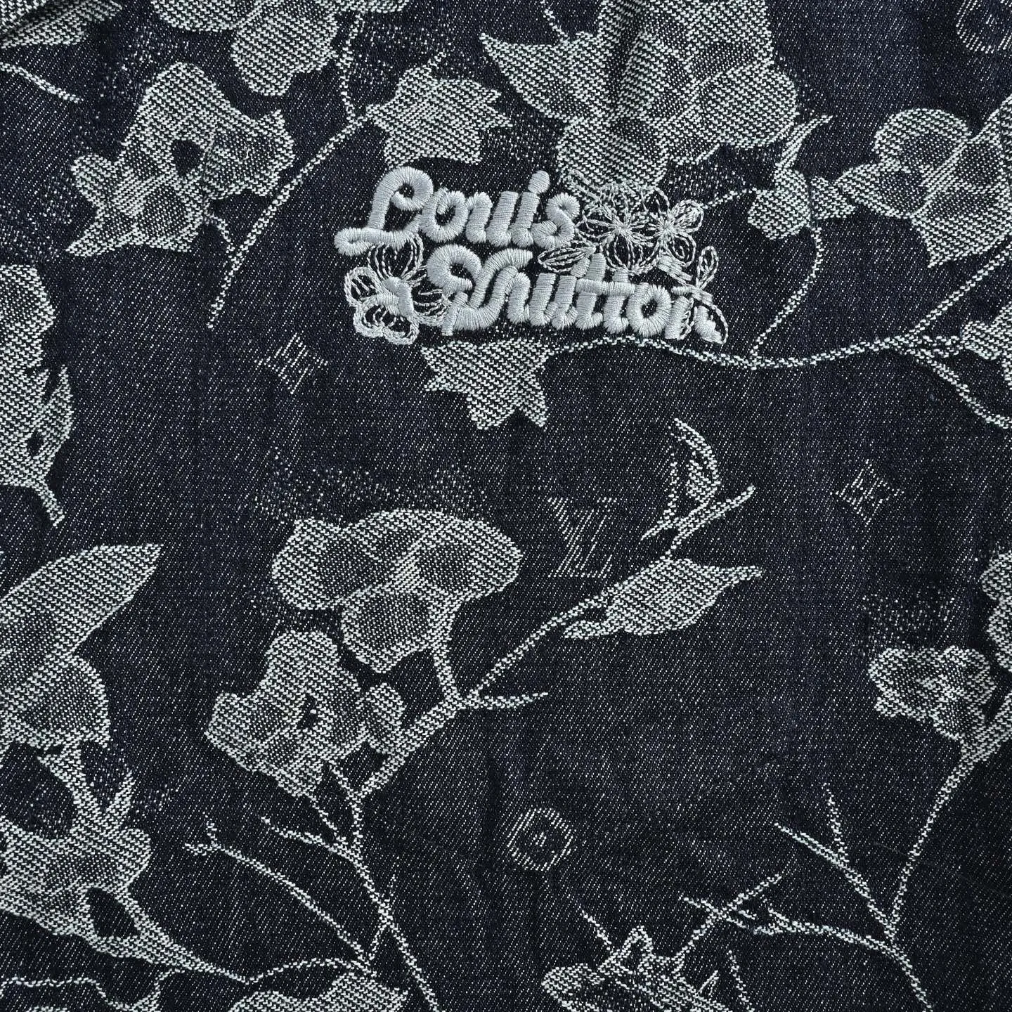 Louis Vuitton/Louis Vuitton floral denim suit jacket